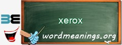 WordMeaning blackboard for xerox